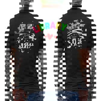 Library Squad Fuuny Team School Library Staff Matching Men's Back Print T-Shirt - Monsterry