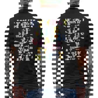 My Only Life Goal Is To Be Happy Quote Men's Back Print T-Shirt - Monsterry