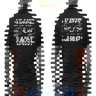 Life Happens I Manage Awesome Emergency Management Officers Tank Top Men's Back Print T-Shirt - Monsterry