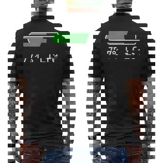 Life Percentage Years Old Birthday 77 Years Life Percentage Men's Back Print T-Shirt - Monsterry