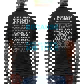 Life Planner Freaking Awesome Men's Back Print T-Shirt - Monsterry