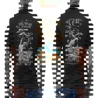 Life´S A Beach Summer Vacation Tropical Beach Men's T-shirt Back Print - Thegiftio