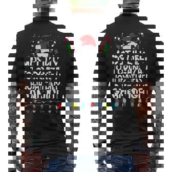 Most Likely To Organize A Holiday-Themed Game Night Family Men's Back Print T-Shirt - Monsterry