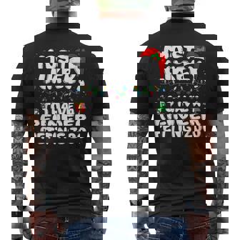 Most Likely To Have a Reindeer Petting Zoo Family Christmas Men's Back Print T-Shirt - Monsterry