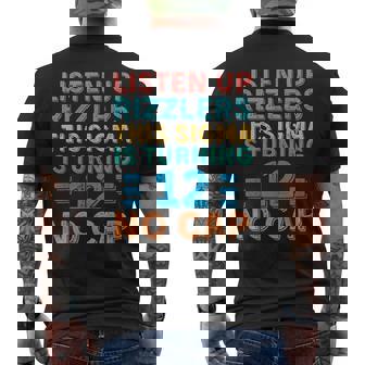 Listen Up Rizzlers This Sigma Is Turning 12 Birthday Men's T-shirt Back Print - Thegiftio