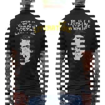 Lit In Literature Reading Librarian Teacher Men's Back Print T-Shirt - Monsterry