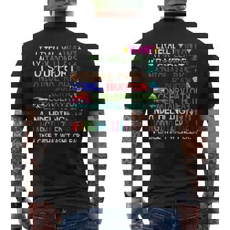 I Literally Want My Tax Dollars To Go To National Parks Men's T-shirt Back Print | Mazezy