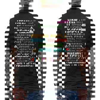 I Literally Want My Tax Dollars To Support National Parks Us Men's T-shirt Back Print | Mazezy