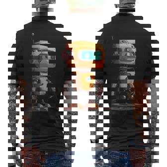 Little AI Robot Boy Costume For Machine Lovers Premium Men's Back Print T-Shirt - Monsterry