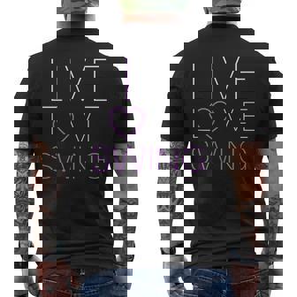 Live Love Swing Swing Bailarín Camiseta Hombre Estampado Espalda - Regaloses