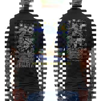 I Live In A Van-Gogh Down-By The River Vintage Men's T-shirt Back Print | Mazezy