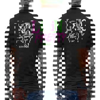 Living Pretty Since 1908 Sorority Men's T-shirt Back Print - Monsterry
