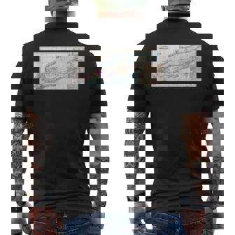 Long Island Map T Shirt Men's Back Print T-Shirt - Monsterry