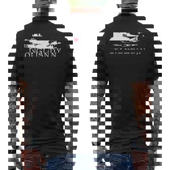 Long Island NY T Shirt Souvenir Tee Shirt Men's Back Print T-Shirt - Monsterry
