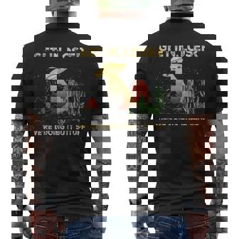 Get In Loser We'Re Doing Butt Stuff Alien Ufo Funny Alien Men's Back Print T-Shirt - Monsterry