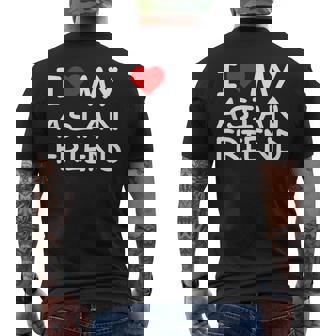 I Love My Asian Friend I Heart My Asian Friend Men's Back Print T-Shirt - Monsterry