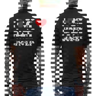 I Love My Baby Monster Amo A Mi Bebé Monstruo Camiseta Hombre Estampado Espalda - Regaloses