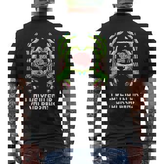 I Love You For Your Brains Zombie Hands Halloween Horror Men's Back Print T-Shirt - Monsterry