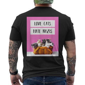 Love Cats Hate S Against Right Lives Matter T-Shirt mit Rückendruck - Geschenkecke