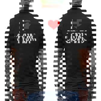 I Love Clowns I Heart Clowns Halloween Spirit Clown Lover Men's Back Print T-Shirt - Monsterry