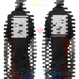 Love Confession Character Graphic Men's Back Print T-Shirt - Monsterry