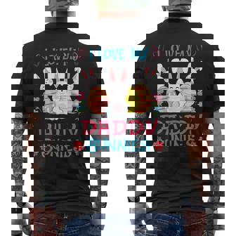I Love My Daddy Bunnies Easter Eggs Bunny Father's Day Men's Back Print T-Shirt - Monsterry