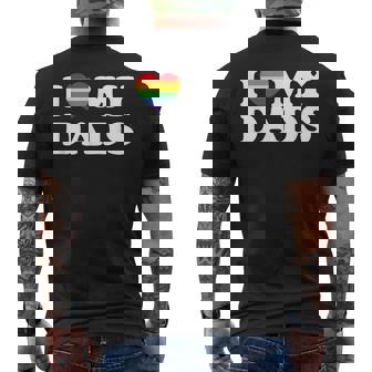 I Love My Dads Gay Transgender Dad For Son Daughter Men's Back Print T-Shirt - Monsterry