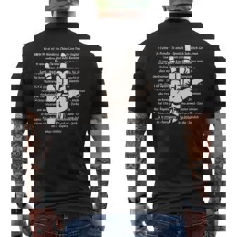 I Love You In Different Languages ASL Men's Back Print T-Shirt - Monsterry