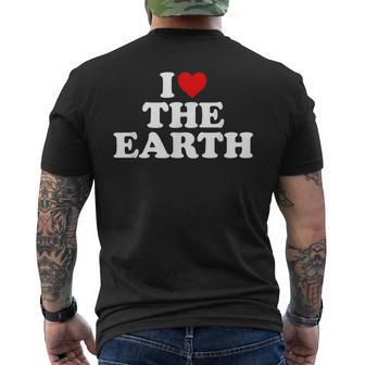 I Love The Earth Heart Environmental Alist T-Shirt mit Rückendruck - Geschenkecke