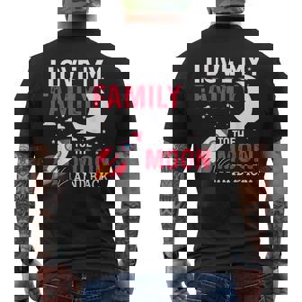 I Love My Family To The Moon And Back Family Men's Back Print T-Shirt - Monsterry