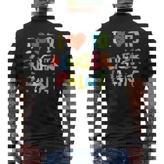 I Love To Finger Paint Cute And Matching Couple Men's T-shirt Back Print - Monsterry