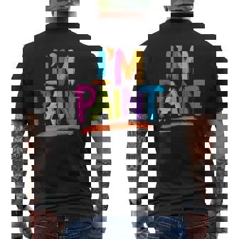 I Love To Finger Paint Old Couple Men's T-shirt Back Print | Mazezy