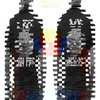 I Love Frites Froissées Pour Amateur De Pommes De Terre T-shirt imprimé au dos - Cadeauxyz