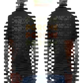 Love Heart Porche Grunge Vintage Style Black Porche Men's T-shirt Back Print - Monsterry