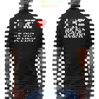 I Love My Hot Asian Boyfriend I Heart My Hot Asian BF Men's Back Print T-Shirt - Monsterry