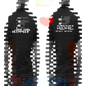 I Love John Pork Red Heart John Pork Meme John Pork T-Shirt mit Rückendruck - Geschenkecke