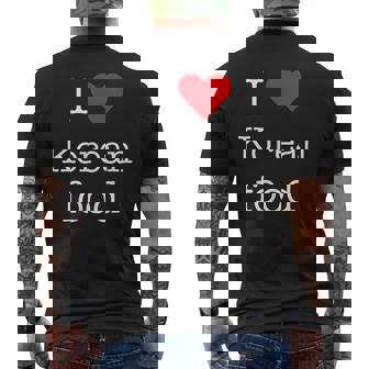 I Love Korean Food Simple Korean Food Lover Men's Back Print T-Shirt - Monsterry