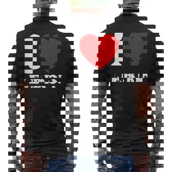 I Love My Lebron I Heart My Lebron Men's T-shirt Back Print - Thegiftio UK