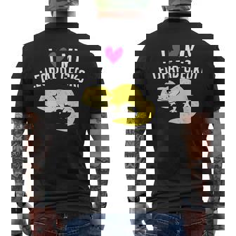 I Love My Leopard Gecko Cute Leopard Lizard Men's Back Print T-Shirt - Monsterry