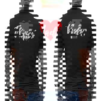 I Love Maddox First Name Tshirt I Heart Named Men's Back Print T-Shirt - Monsterry