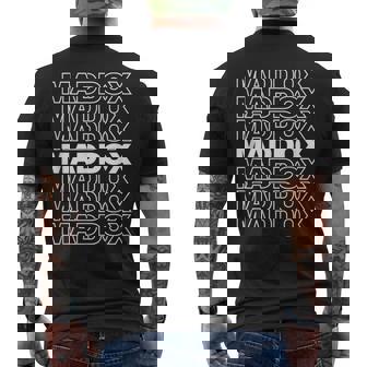 I Love Maddox Retro Pattern Personalized First Name Men's Back Print T-Shirt - Monsterry