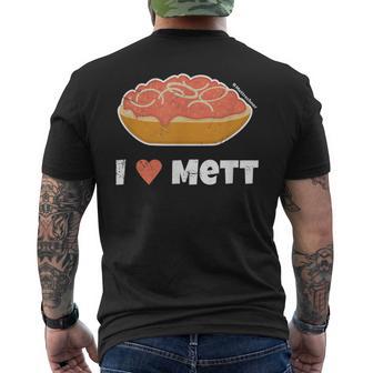 I Love Mett Original Mettrechner Item And More T-Shirt mit Rückendruck - Geschenkecke