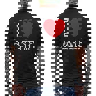 I Love Paris Graphic S Novedosas Y Diseños Geniales Camiseta Hombre Estampado Espalda - Regaloses