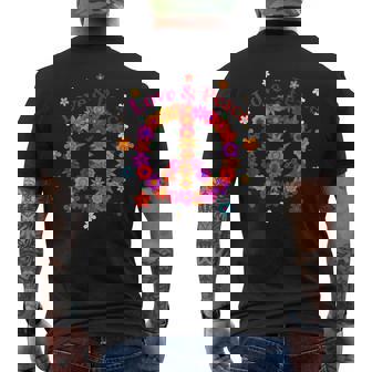 Love Peace 60S 70S 50S Hippie Costume T-Shirt mit Rückendruck - Geschenkecke