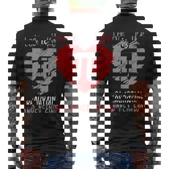 Love Is Like Pi Valentines Math Teacher Pi Day Men's Back Print T-Shirt - Monsterry