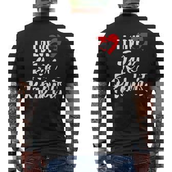 I Love Rex Rabbits For Rabbit And Bunny Lovers Men's Back Print T-Shirt - Monsterry