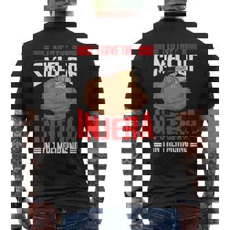 I Love The Smell Of Injera In The Morning Flatbread Lovers Men's Back Print T-Shirt - Monsterry