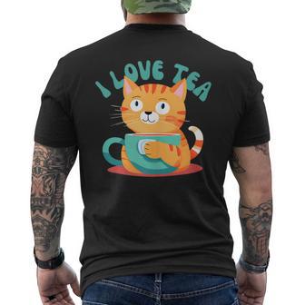 I LOVE TEA Tea Lovers Herbal Teas Tank Top Men's Back Print T-Shirt - Monsterry