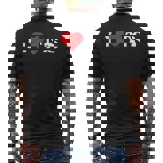 I Love Ts I Heart Ts Y2k Aesthetic Red Heart Camiseta Hombre Estampado Espalda - Regaloses