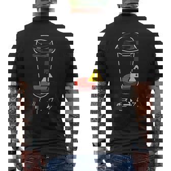 Low Battery Warning Need Coffee Men's Back Print T-Shirt - Monsterry